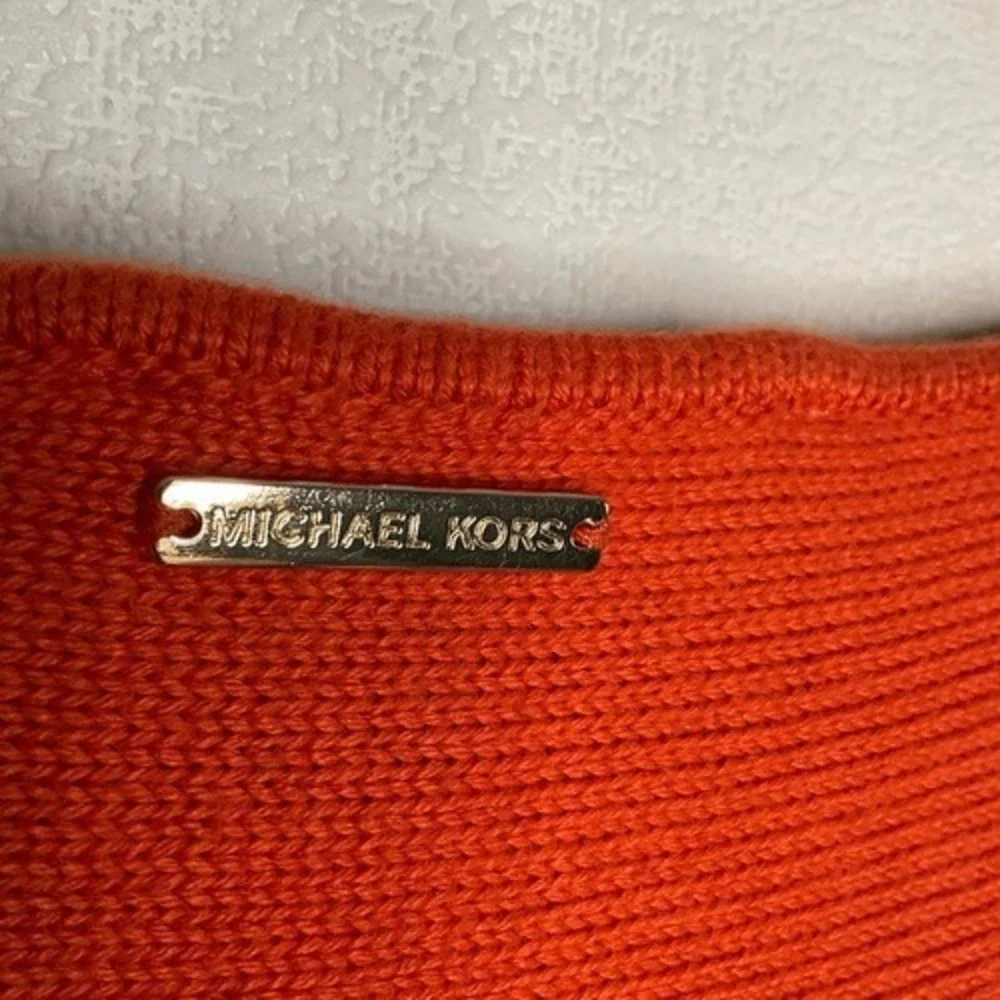 Michael Kors Orange Long Sleeve Zip Slits CrewNeck Sweater Tunic Women‎ L China
